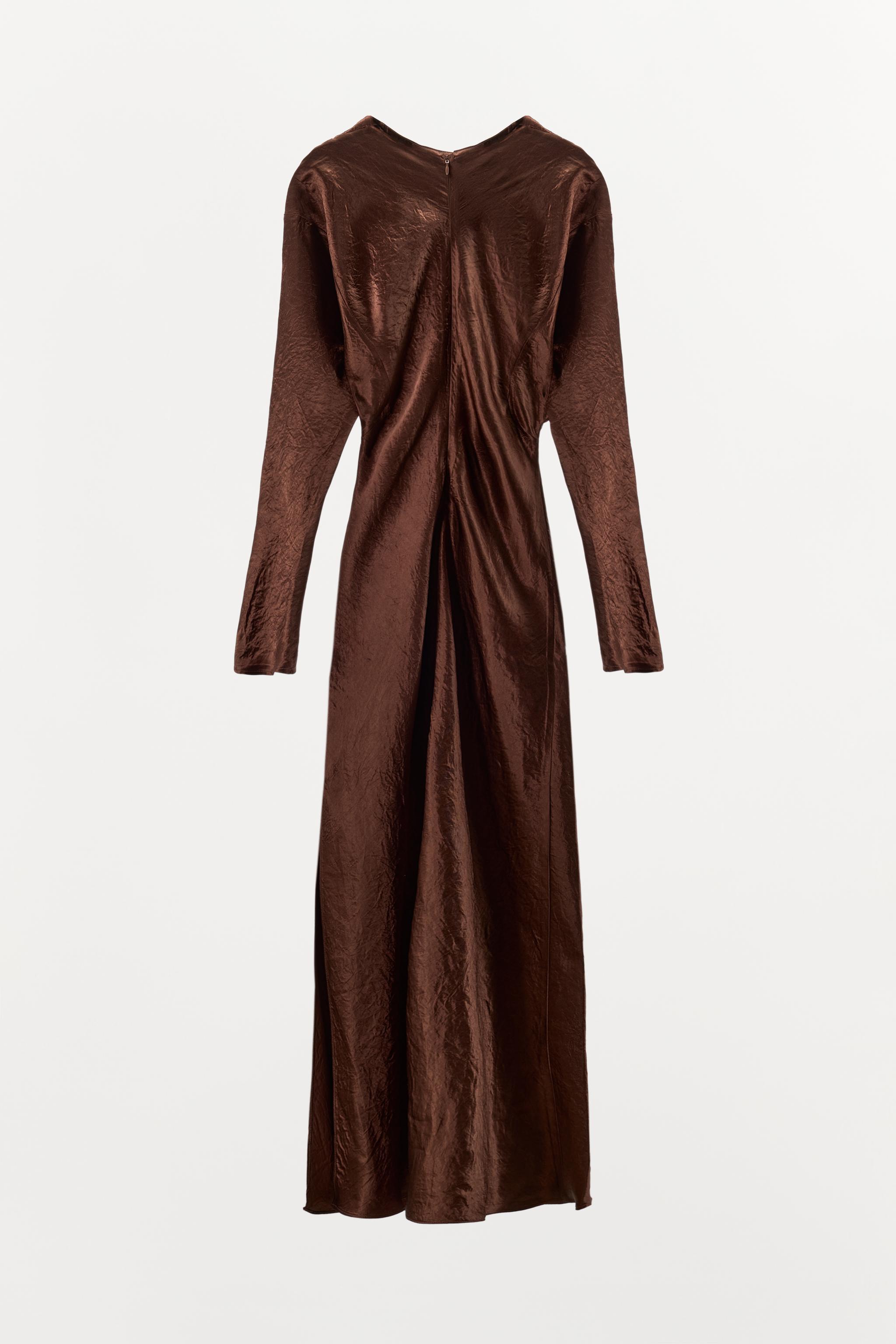 ROBE MIDI EFFET FROISSÉ PLIS